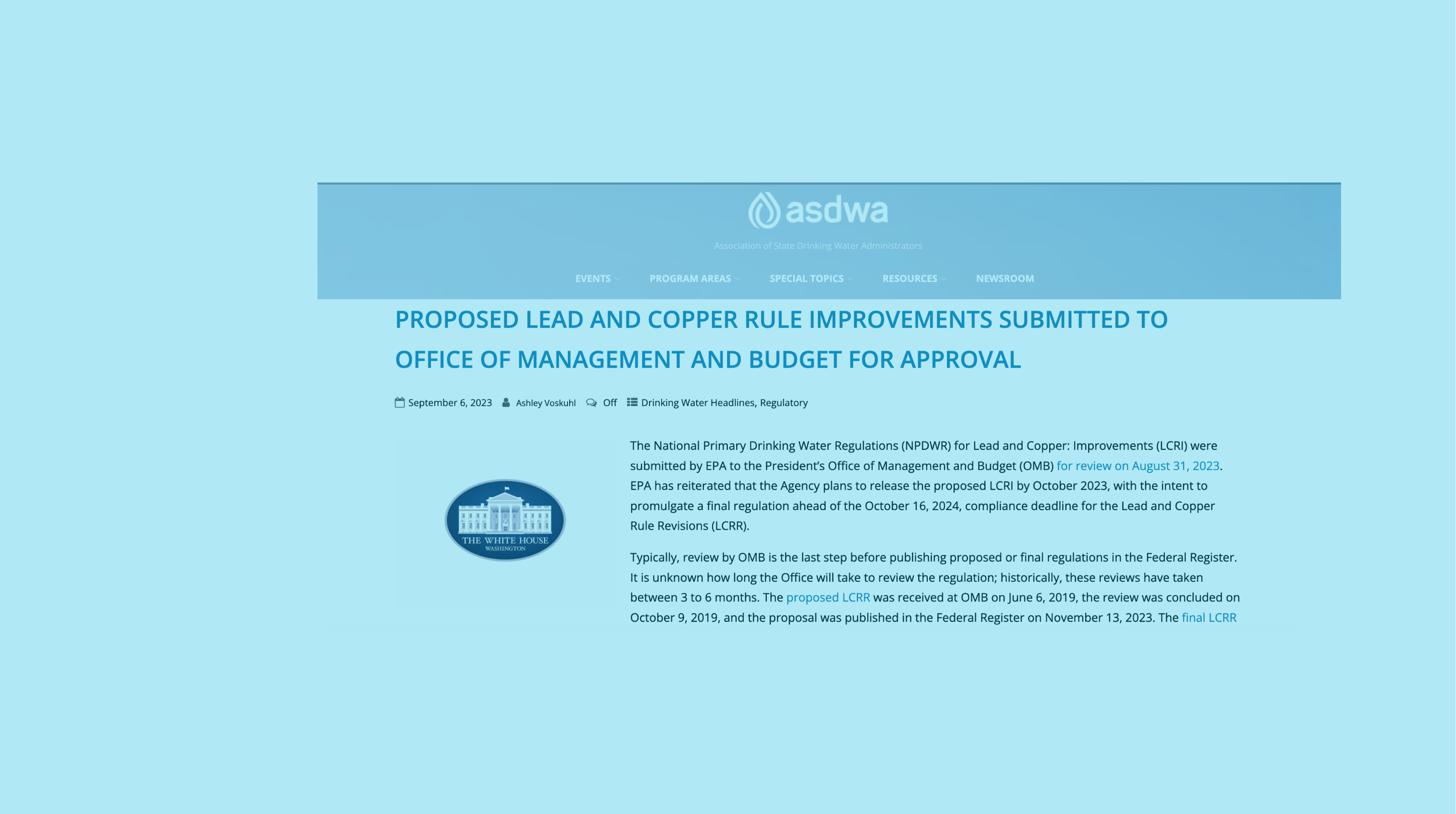 What Does the Recently Proposed LCRI Mean for Water Utilities?