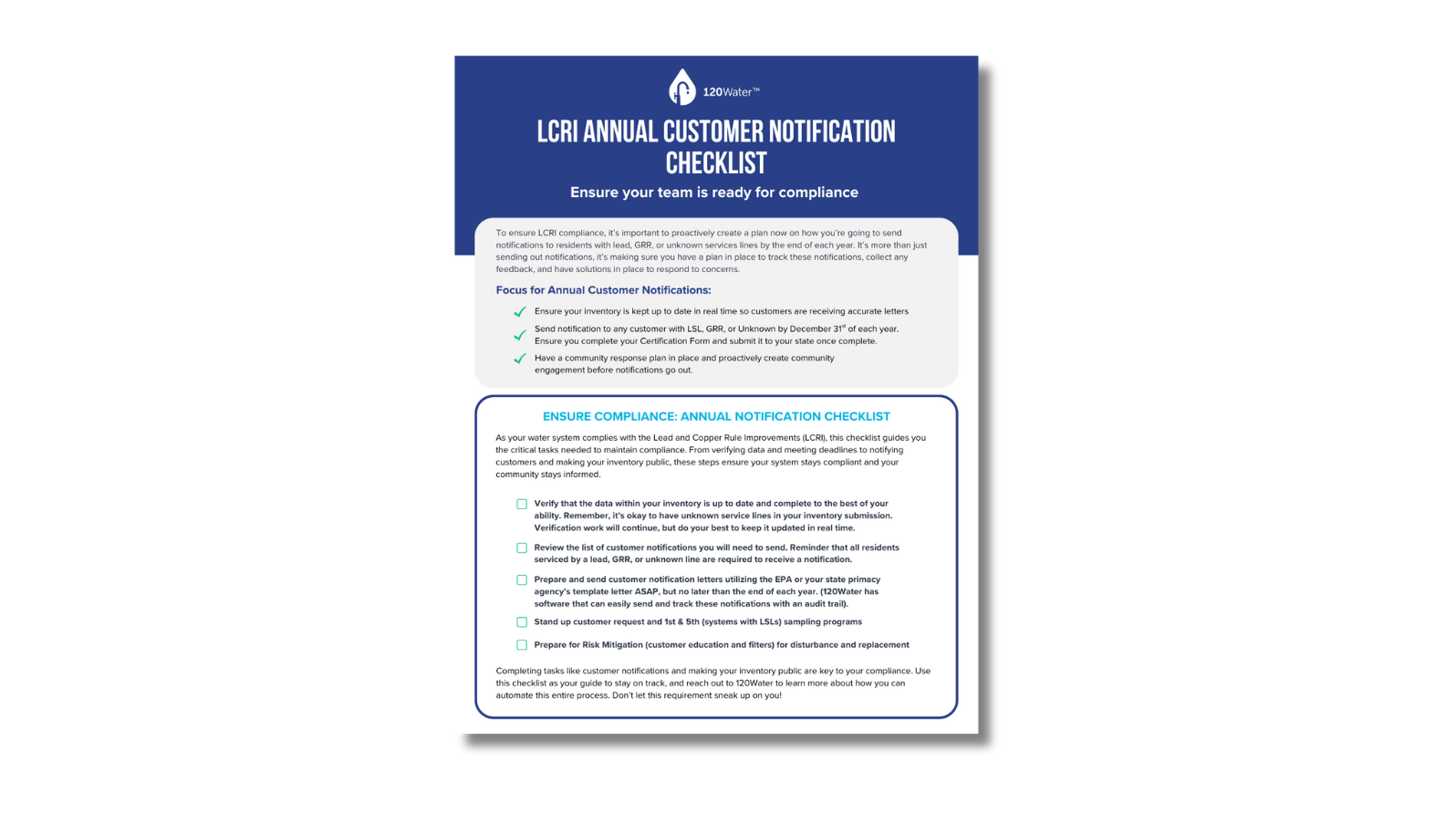 2025 LCRI Annual Customer Notifications Checklist